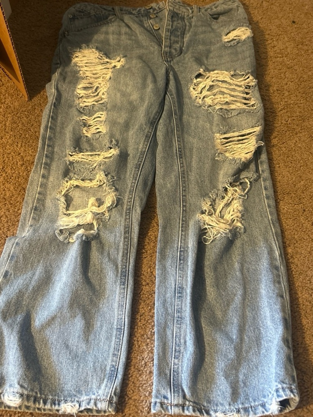 Rue21 Light Blue Distressed Boyfriend Jeans